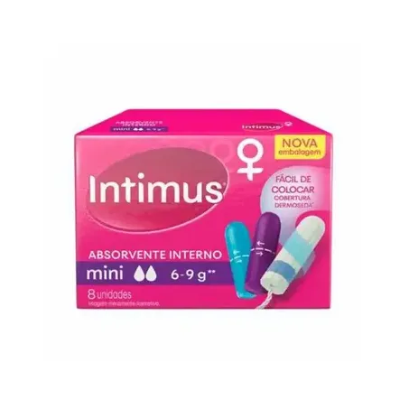 Absorvente intimus mini interno caixa 8 unidades