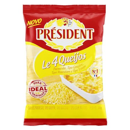 Queijo ralado president 4 queijos 100g