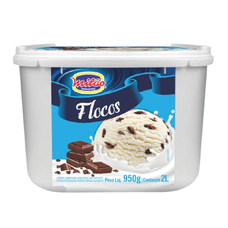 SORVETE MILÃO FLOCOS 2L