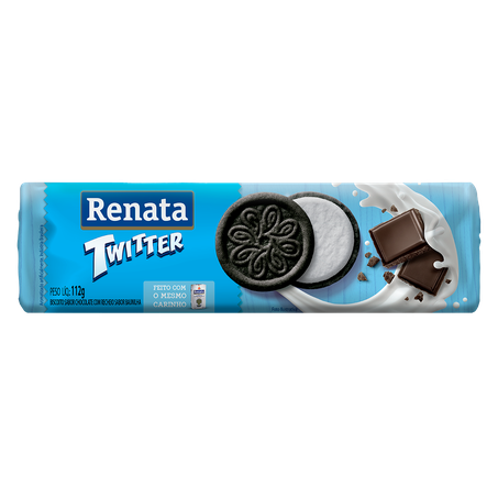 Biscoito Recheado Renata Twitter Chocolate c/Baunilha 112g