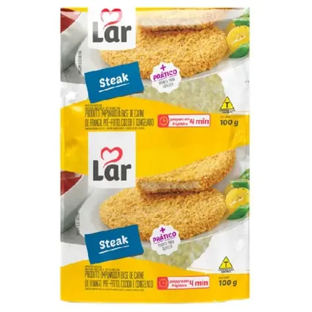 Empanado Lar De Frango Steak 100g 
 