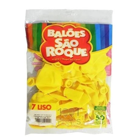 Balao s roque 7.0 amarelo citrino c/50un