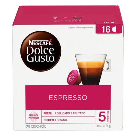 Café em Cápsula Torrado e Moído Espresso Nescafé Dolce Gusto