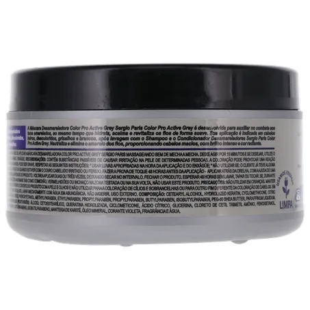 MÁSCARA CAPILAR SERGIO PARIS DESAMARELADOR PRO ACTIVE POTE 250G 360-16