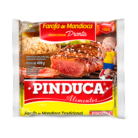 Farofa de mandioca pinduca pronta tradicional 400g