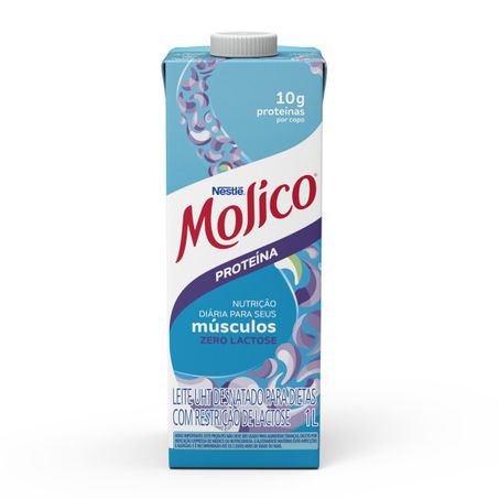 Leite uht desnatado zero lactose nestlé molico +proteína