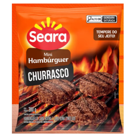 MINI HAMBURGUER SEARA CHURRASCO MISTO CG 6UN 300G
