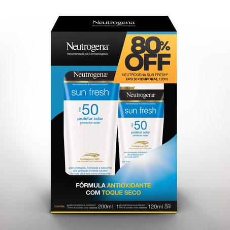 Kit Protetor Solar Neutrogena Sun fresh FPS 50 200Ml  120Ml 