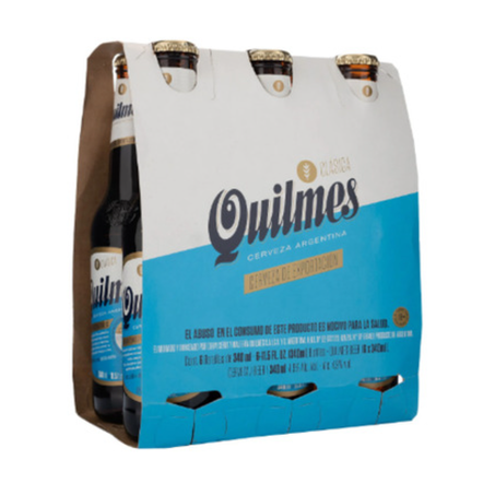 Pack cerveja quilmes ln cx 06 und 340ml