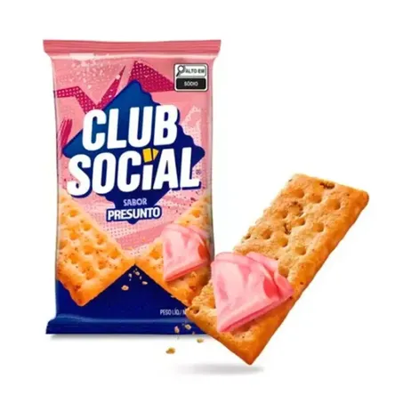 Bisc club social 282g presunto c/ 12 unidades