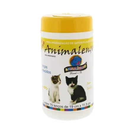 Lenço Umed Animalenco 75un Gatos 