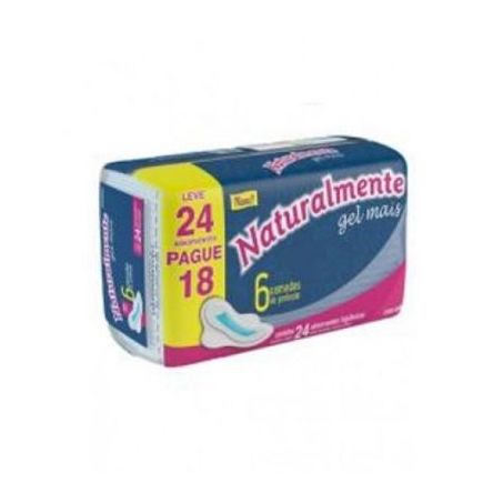Absorvente Naturalmente Gel com Abas Embalagem Lv 24 Pg 18