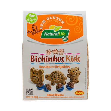 BICHINHOS KIDS SABOR BRIGADEIRO 80G NATURALLIFE