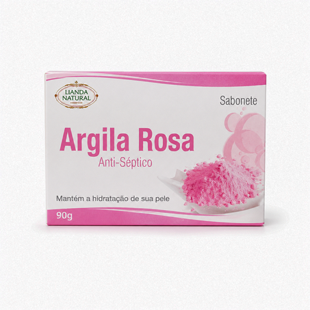 SABONETE DE ARGILA ROSA ANTI-SÉPTICO 90G