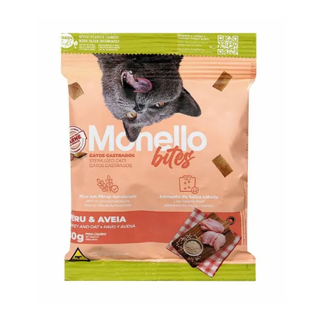 Racao gato bites castrados monello 80g