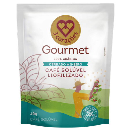 Cafe 3coracoes gourmet cerrado mineiro soluvel 40g