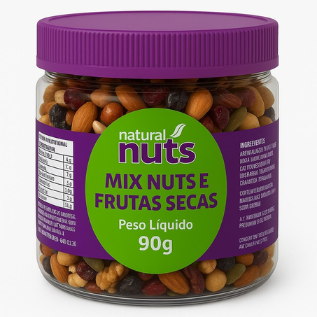 Mix de Nuts e Frutas Secas Natural Nuts 90G
