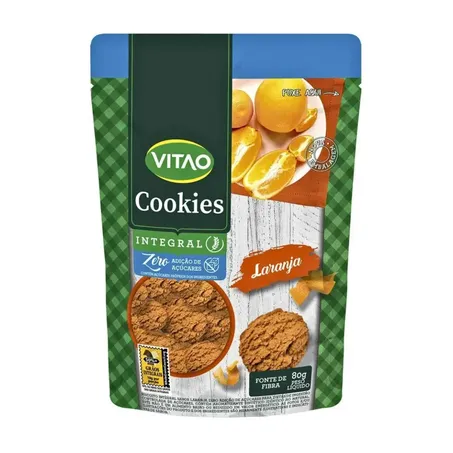 COOKIES INT. ZERO ACUCAR LARANJA 80G VITAO