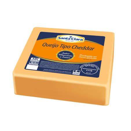 Queijo cheddar santa clara 120g fatiado