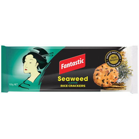 Biscoito de arroz tailandês fantastic com algas marinhas 100g