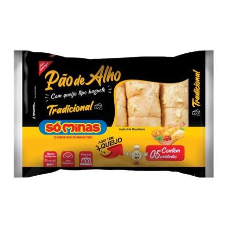 Pao alho so minas 400gr baguete trad