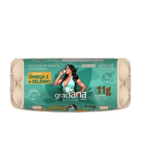 Ovos Brancos Graciana Com 10 Unidades