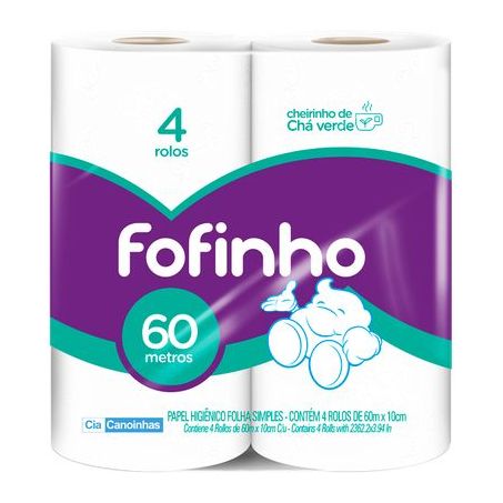 PAPEL HIG FOFINHO NEUTR FS 60M 4UN PERF CHA VERDE
