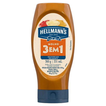 Molho hellmanns 360g pic 3em1