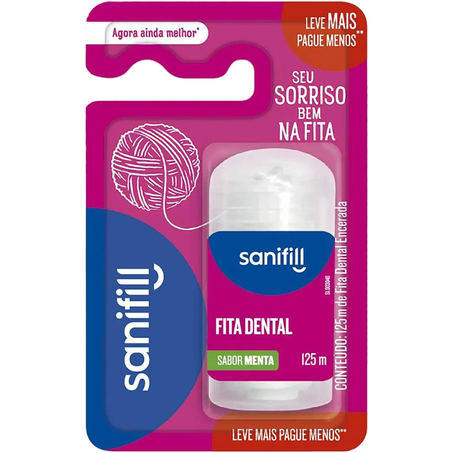 Fita Dental Sanifill 125m - Leve Mais, Pague Menos