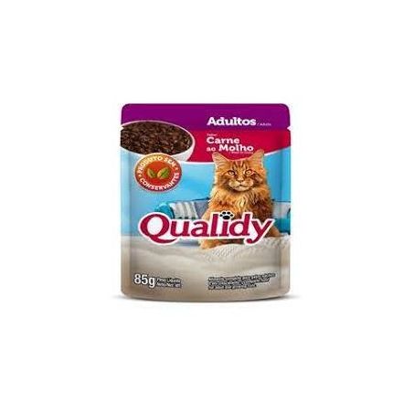 Alimento para gatos qualidy carne ao molho 85g