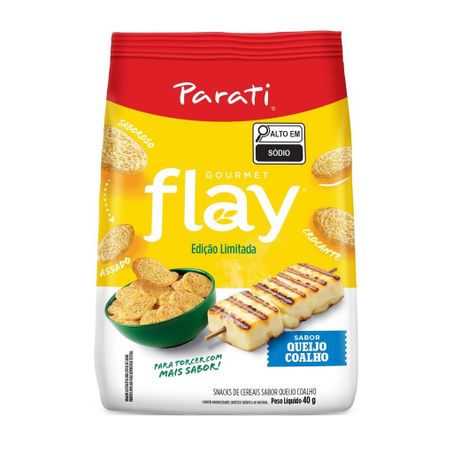 TORRADA PARATI FLAY GOURMET EDIÇÃO LIMITADA QUEIJO COALHO PACOTE 40G