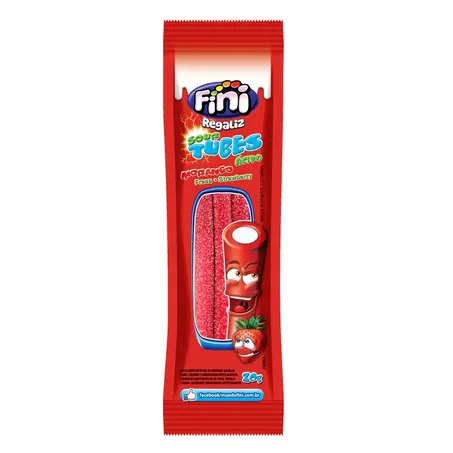 Goma Fini 15g Tubes Mini Morango Citrico