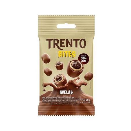 Chocolate trento bites 40g avelas 38%cacau (unidade)