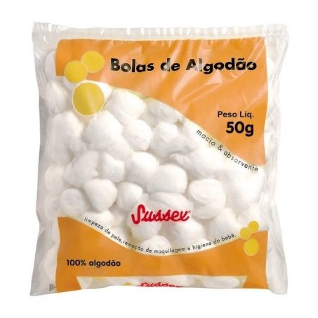 Algodão Sussex 50g Bolas Brancas