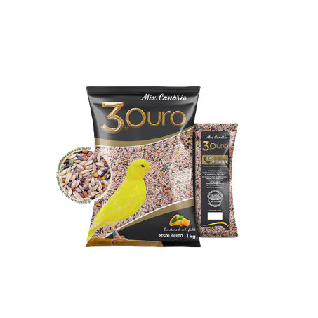 Alimento tres de ouro mix canario 1kg