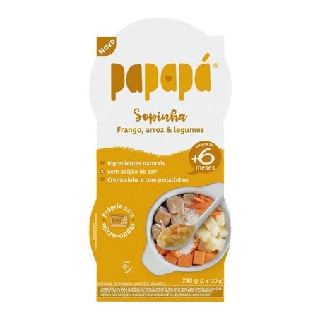 ALIMENTO INFANTIL PAPAPA FRANGO, ARROZ E LEGUMES 240G