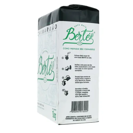 Erva mate berte s-acucar 1kg 360-25