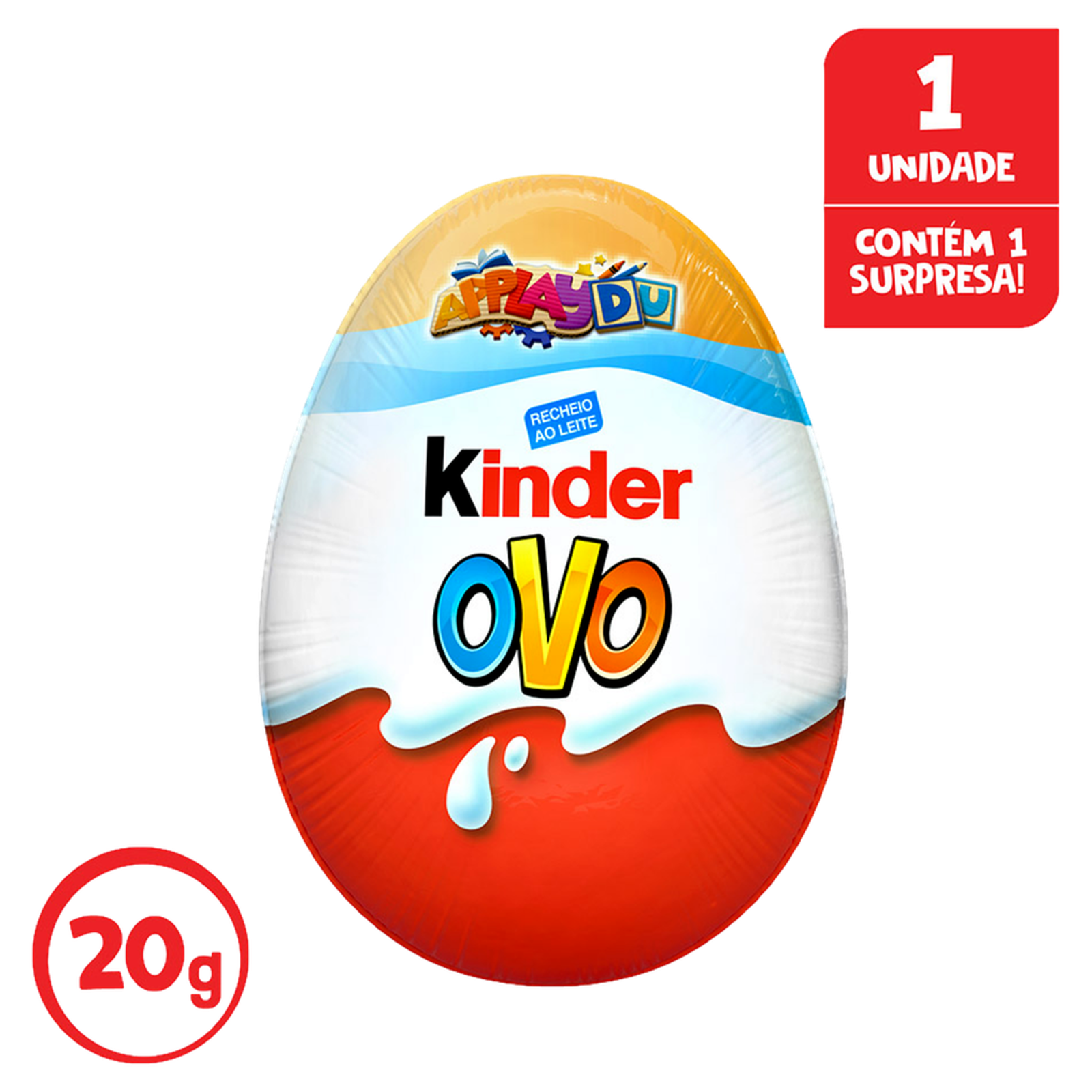 Kinder ovo laranja 1 unidade 20g