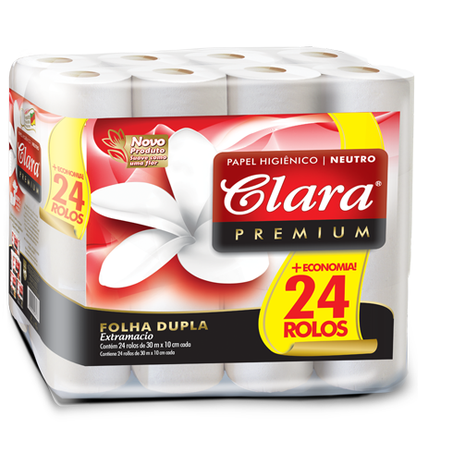 PAPEL HIG CLARA PREMIUM FOLHA DUPLA 24X30MT 360-1