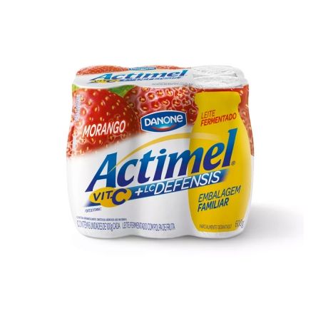 LEITE FERMENTADO DANONE ACTIMEL MORANGO 600G