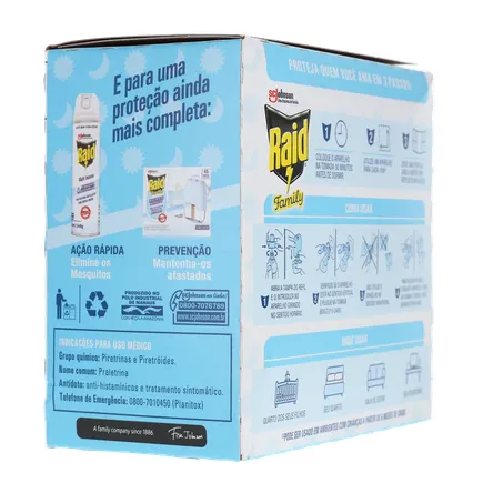 Repelente Raid Family Sem Cheiro Aparelho com Refil 32,9Ml 360-12