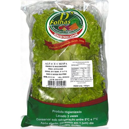 ALFACE CRESPA D FOLHAS 180G