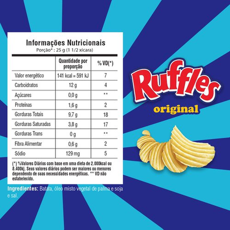 Batata Ruffles Original 167g Embalagem Econômica 360-2