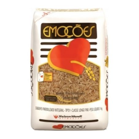 Arroz emocoes parboilizado integral 1kg