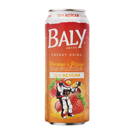 ENERGÉTICO BALY MORANGO/PÊSSEGO ZERO AÇÚCAR 473ML