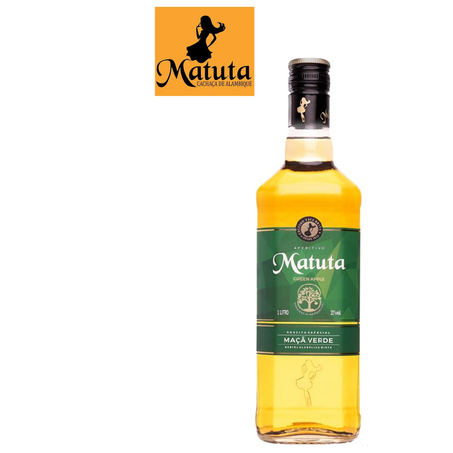 CACHAÇA MATUTA GREEN APPLE MAÇÃ VERDE VD 1L