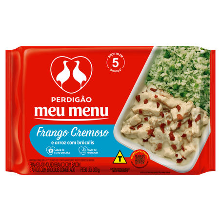 Frango cremoso e arroz com brocolis 300g