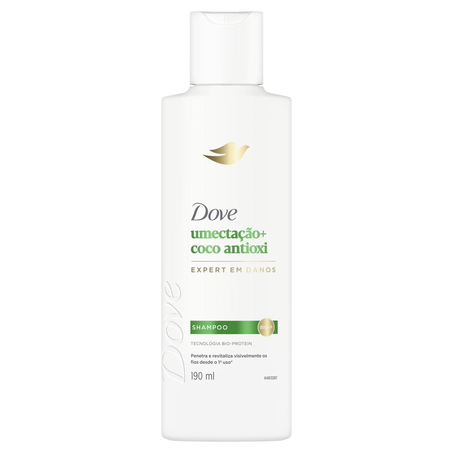 Shampoo Dove 190ml - Umectação - Coco - Antioxidante
