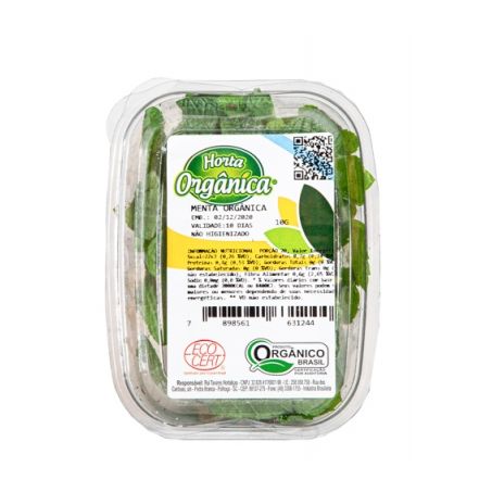 Menta Horta Orgânico Ba 20 G