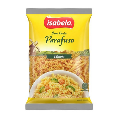 Massa isabela 400g semola parafuso